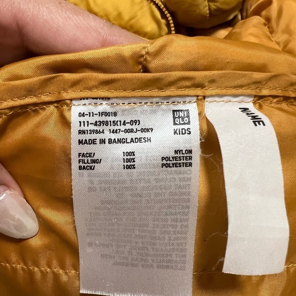 UNIQLO PUFFTECH Washable Parka (Warm
Padded) SIZE 9-10 - Picture 7 of 7